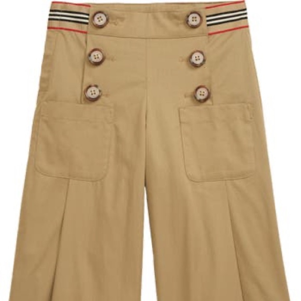 BURBERRY Tracey Icon Stripe Trim Sailor Trousers